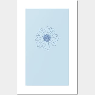 Daisy Boarder French Blue Posters and Art